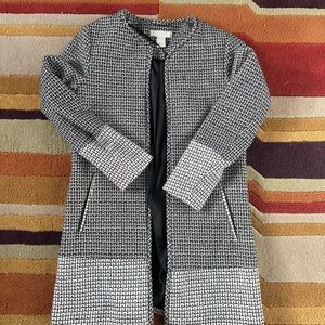 H&M Black and White Patterned Blazer